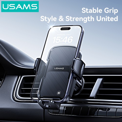 USAMS USAMS βάση smartphone αυτοκινήτου ZJ085 για αεραγωγούς, μαύρη