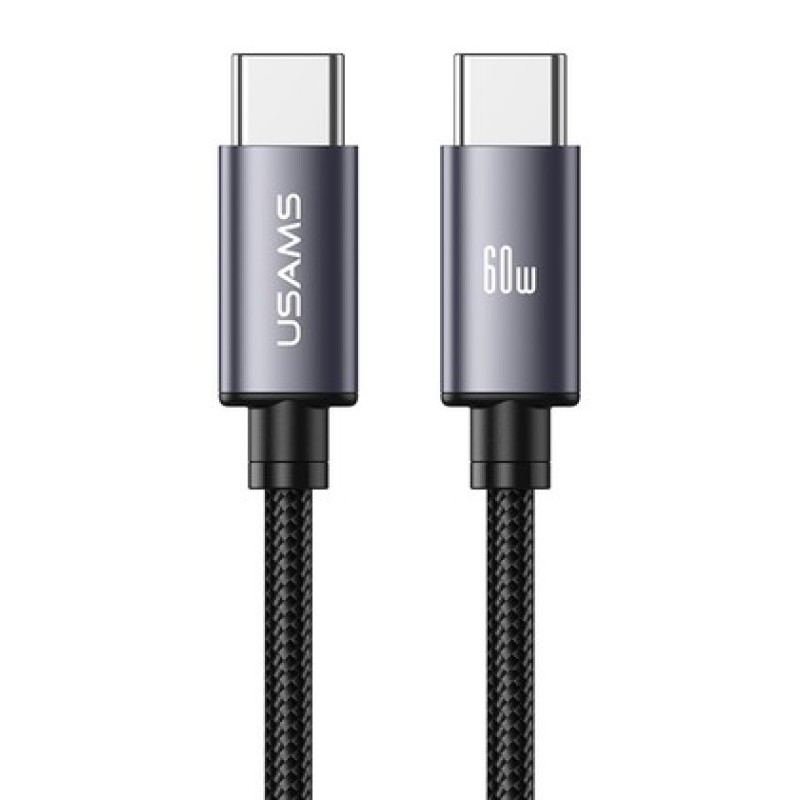 USAMS USAMS καλώδιο USB-C SJ769, 60W, 480Mbps, 1m, μαύρο