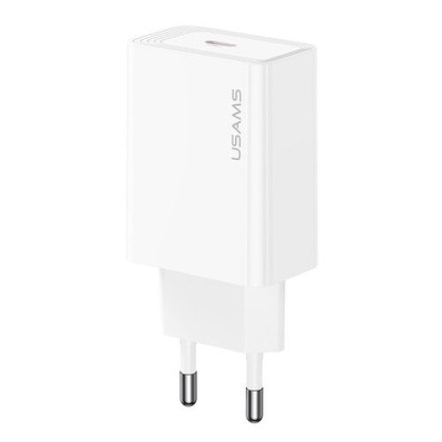 USAMS USAMS φορτιστής τοίχου CC325, USB-C, 20W, λευκός