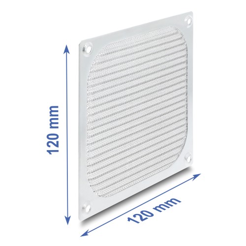 DELOCK DELOCK σχάρα για 120mm ανεμιστήρα 67458 με φίλτρο σκόνης, μεταλλική, ασημί