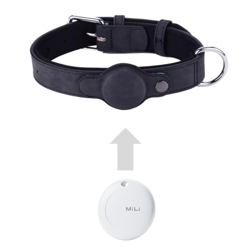 MILI MILI κολάρο με θήκη smart tag MiCollar για σκύλους, large, μαύρο