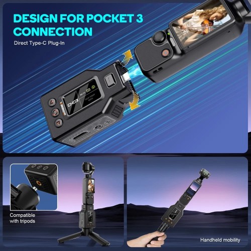 VRRIIS VRRIIS HDMI σύστημα ασύρματης μετάδοσης βίντεο WL087 Pro για DJI Osmo Pocket 3, 1080p, 5GHz, 500m