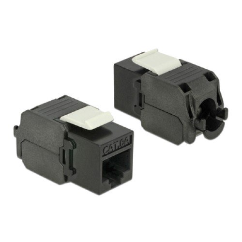 Powertech POWERTECH keystone module RJ45 female CAB-N151, Cat.6Α UTP 180°, μαύρο