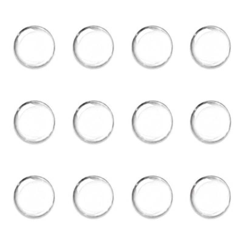 HOME USE HOME USE στοπ πόρτας HUH-0264, αυτοκόλλητο, PU πλαστικό, 25x10mm, διάφανο, 12τμχ