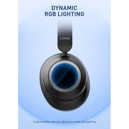 LDNIO LDNIO headphones H01, ασύρματα & ενσύρματα, 40mm, 1000mAh, ANC, μαύρα
