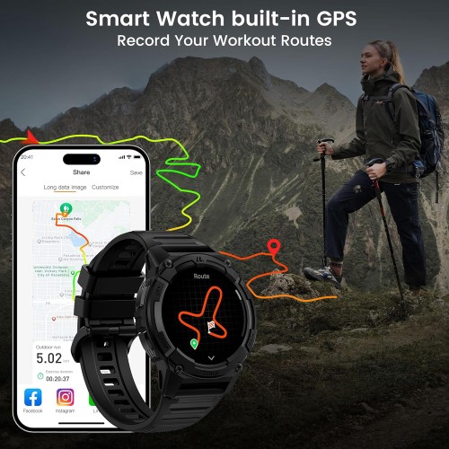 KOSPET KOSPET smartwatch TANK S2, heart rate, 1.32