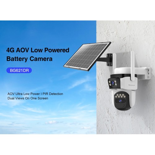 VSTARCAM VSTARCAM smart ηλιακή κάμερα BG621DR, dual lens, 3MP, 4G, SD, PTZ, IP66