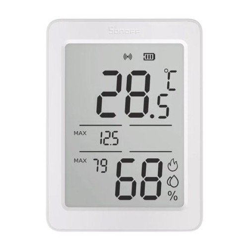 SONOFF SONOFF smart θερμόμετρο & υγρασιόμετρο AirGuard TH, έως 60°C, ZigBee 3.0 & Bluetooth, λευκό