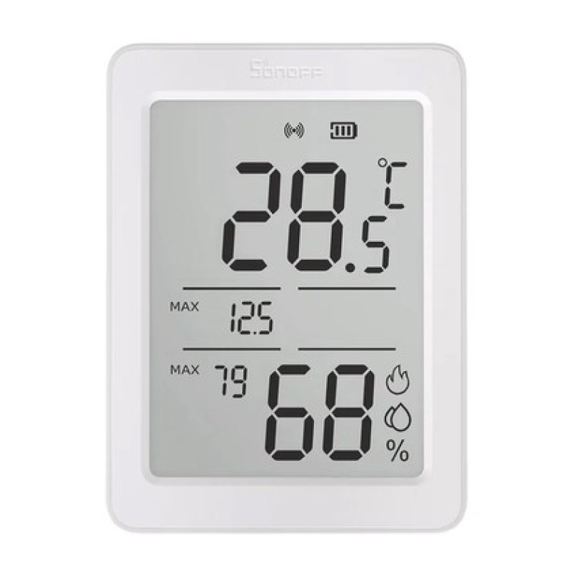 SONOFF SONOFF smart θερμόμετρο & υγρασιόμετρο AirGuard TH, έως 60°C, ZigBee 3.0 & Bluetooth, λευκό