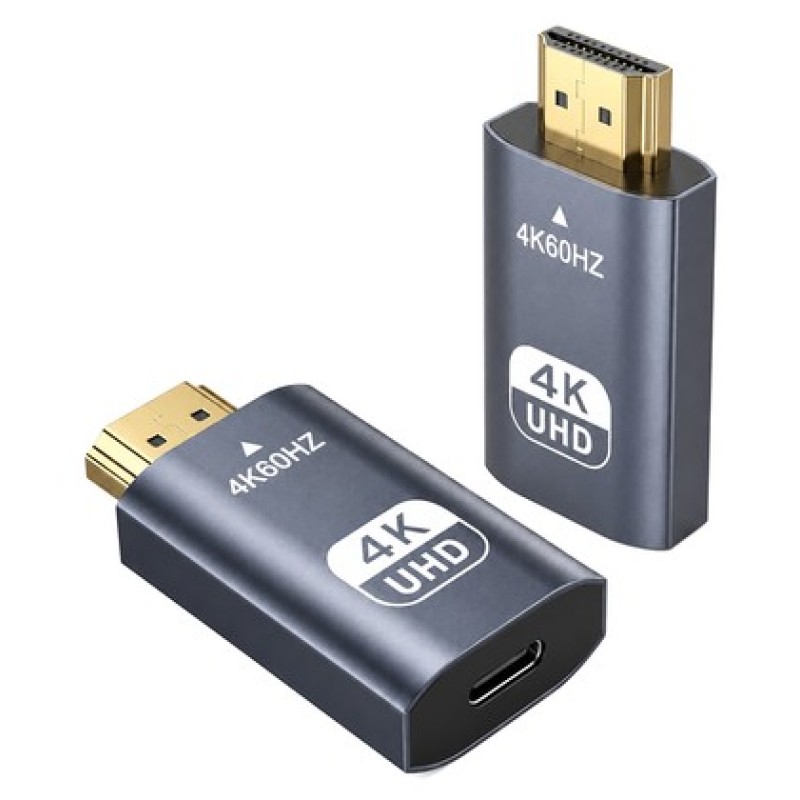 Powertech POWERTECH αντάπτορας HDMI σε USB-C CAB-UC104, 4K/60Hz, γκρι