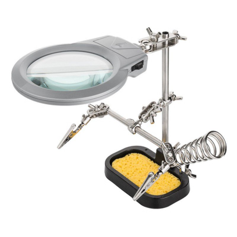 GOOBAY GOOBAY μεγεθυντικός φακός 51226 με clips συγκράτησης, 2x, LED φωτισμός