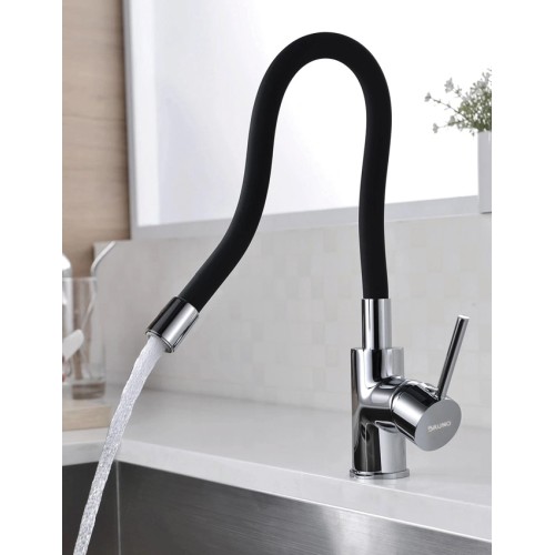 Bruno BRUNO μπαταρία πάγκου κουζίνας BRN-0292, εύκαμπτη, αναμεικτική, μαύρη
