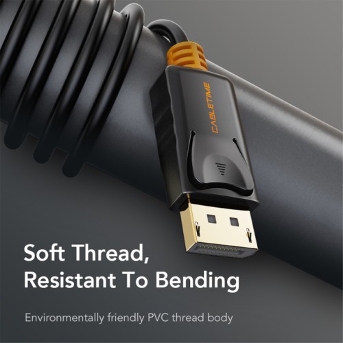 CABLETIME CABLETIME καλώδιο DisplayPort CT-AV585-01G, 4K/60Hz, 1.8m, μαύρο