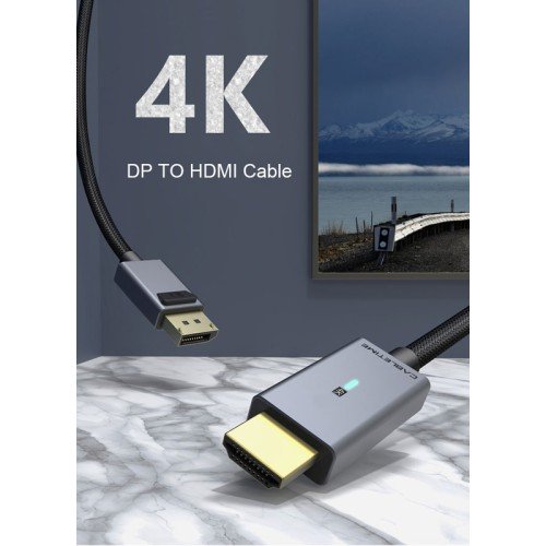 CABLETIME CABLETIME καλώδιο DisplayPort σε HDMI CT-AV585-P02G4K, 4K/30Hz, 1.8m, μαύρο