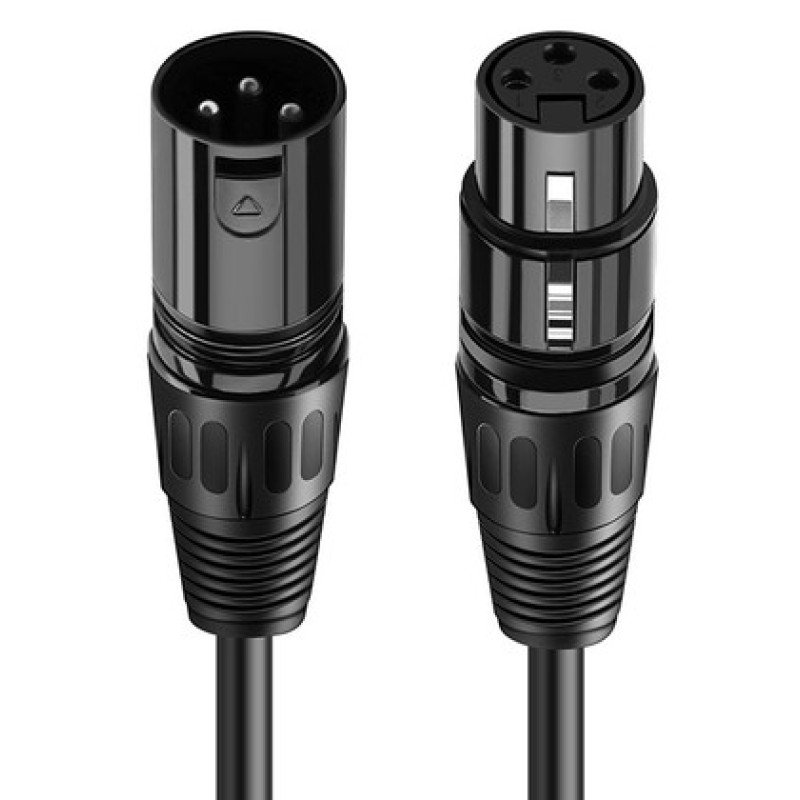 CABLETIME CABLETIME καλώδιο μικροφώνου XLR AV350-11B24, 3-pin, 24AWG, 10m, μαύρο