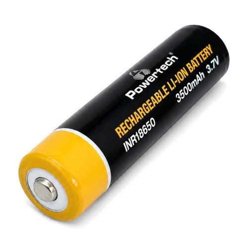 Powertech POWERTECH επαναφορτιζόμενη μπαταρία Li-ion INR18650 PT-1615, 3500mAh, 3.7V, button top, 1τμχ