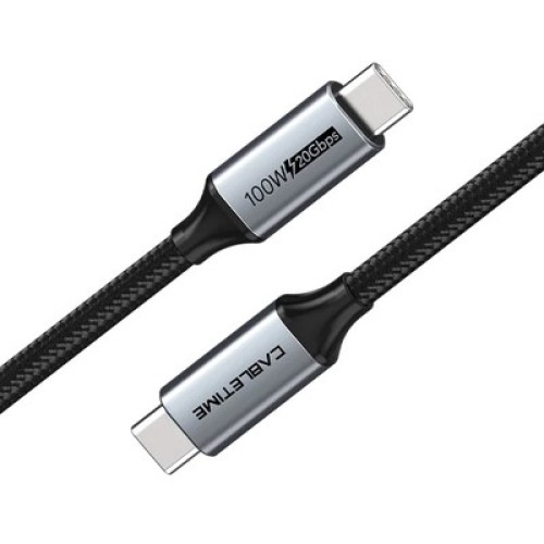 CABLETIME CABLETIME καλώδιο USB-C CT-C160-PU31-CMCM2, USB 3.2, 100W, 20Gbps, 4K, 1.5m, μαύρο