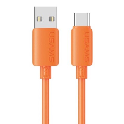 USAMS USAMS καλώδιο USB-C σε USB SJ786, σιλικόνης, 3A, 480Mbps, 1m, πορτοκαλί