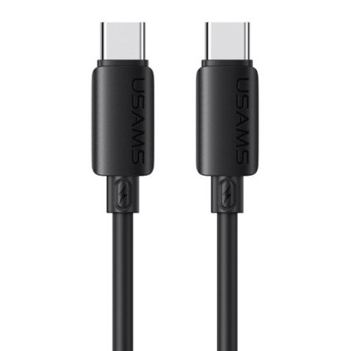 USAMS USAMS καλώδιο USB-C SJ787, σιλικόνης, 60W, 480Mbps, 1m, μαύρο