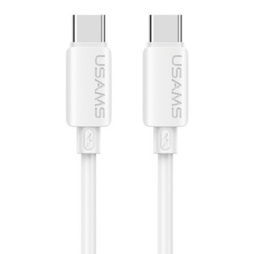 USAMS USAMS καλώδιο USB-C SJ787, σιλικόνης, 60W, 480Mbps, 1m, λευκό