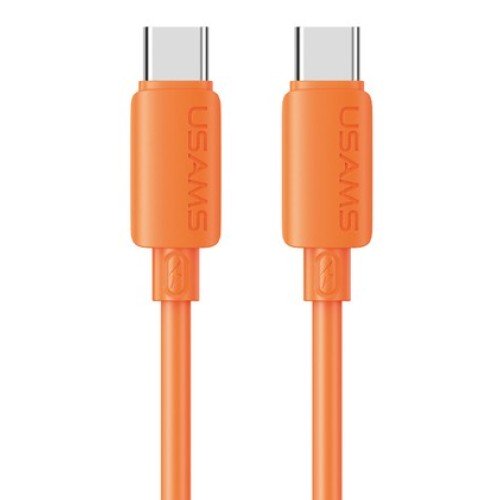 USAMS USAMS καλώδιο USB-C SJ787, σιλικόνης, 60W, 480Mbps, 1m, πορτοκαλί
