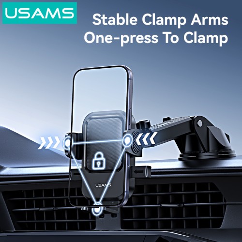 USAMS USAMS βάση smartphone αυτοκινήτου ZJ091 για ταμπλό/παρμπρίζ, μαύρη